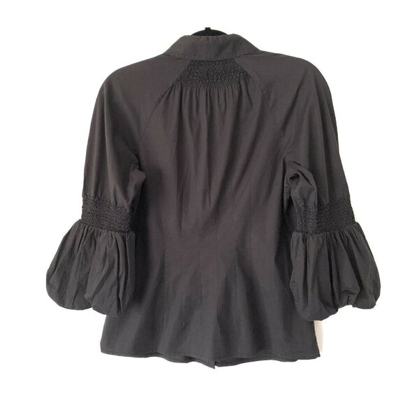 Catherine Malandrino 6 Black Button Down Shirt - Picture 5 of 6